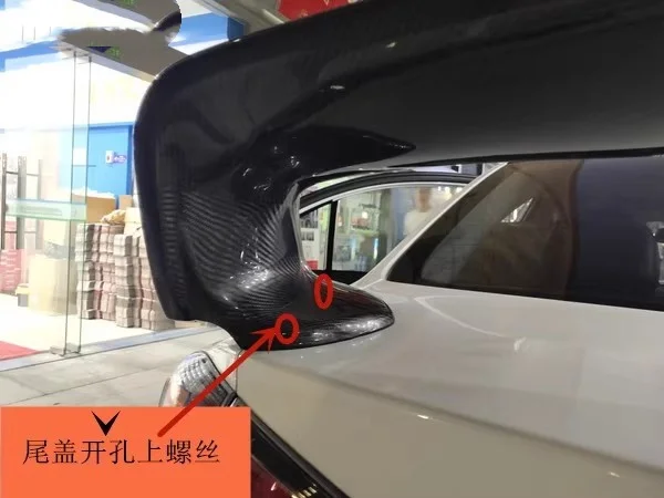 Alerón instalado en el Mitsubishi Lancer EX