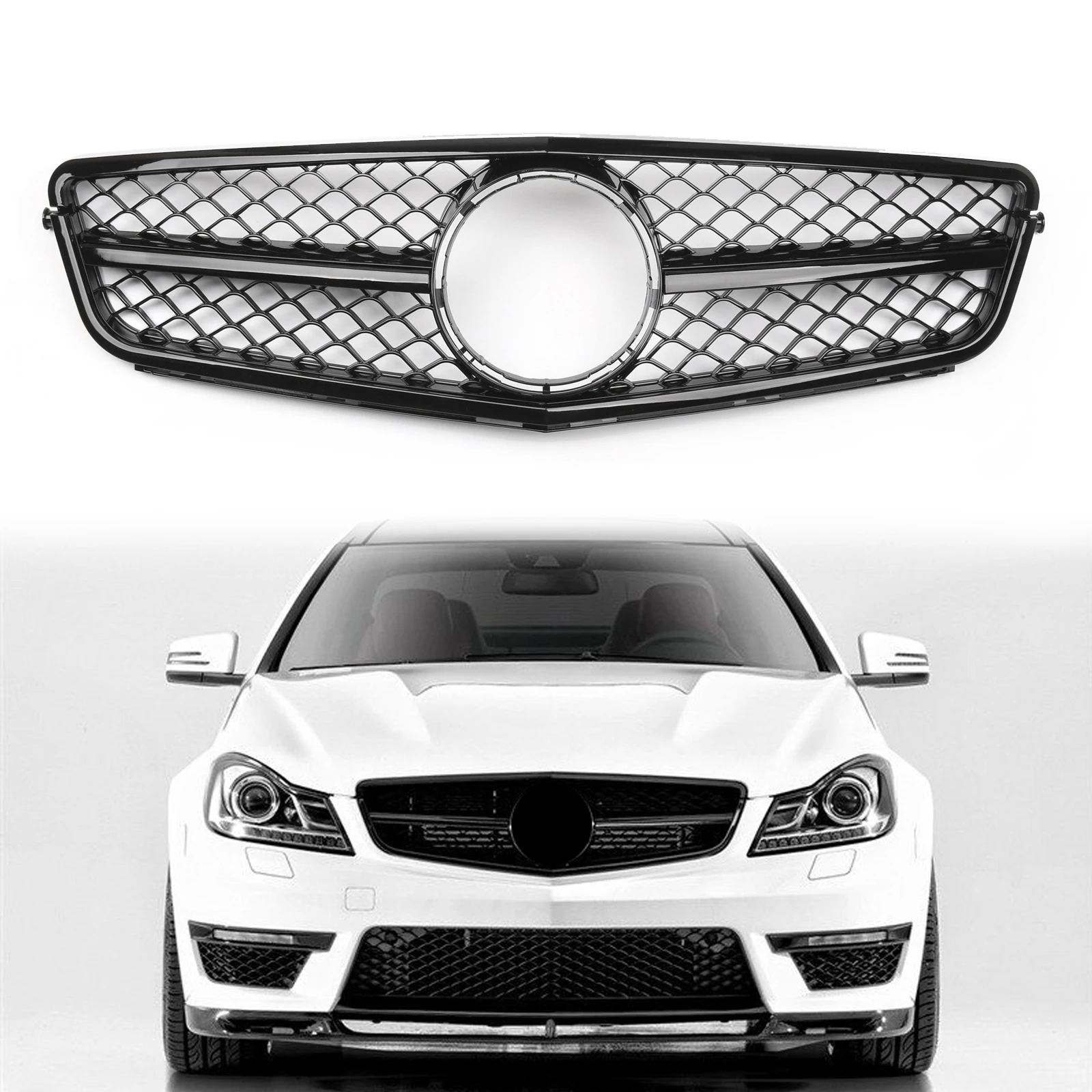 Rejilla AMG negra para Mercedes-Benz Clase C W204