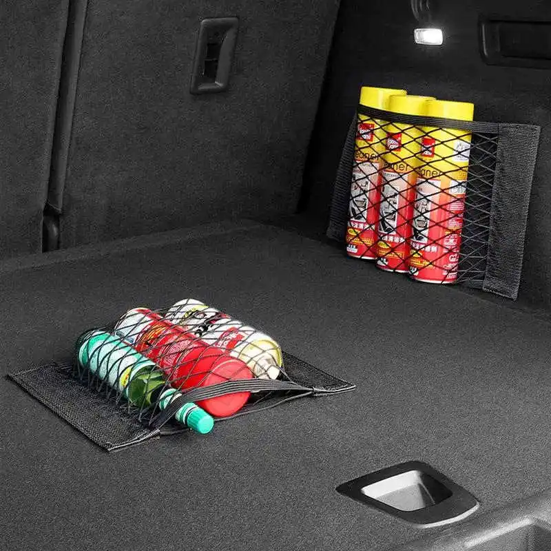 Bolsa de almacenamiento de malla elástica para maletero