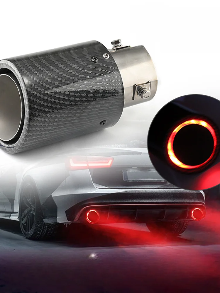 Punta LED fibra carbono 63-65mm - vista trasera
