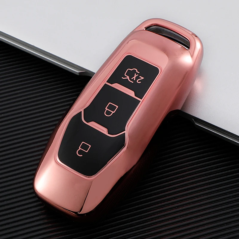 Funda TPU azul en llave Ford