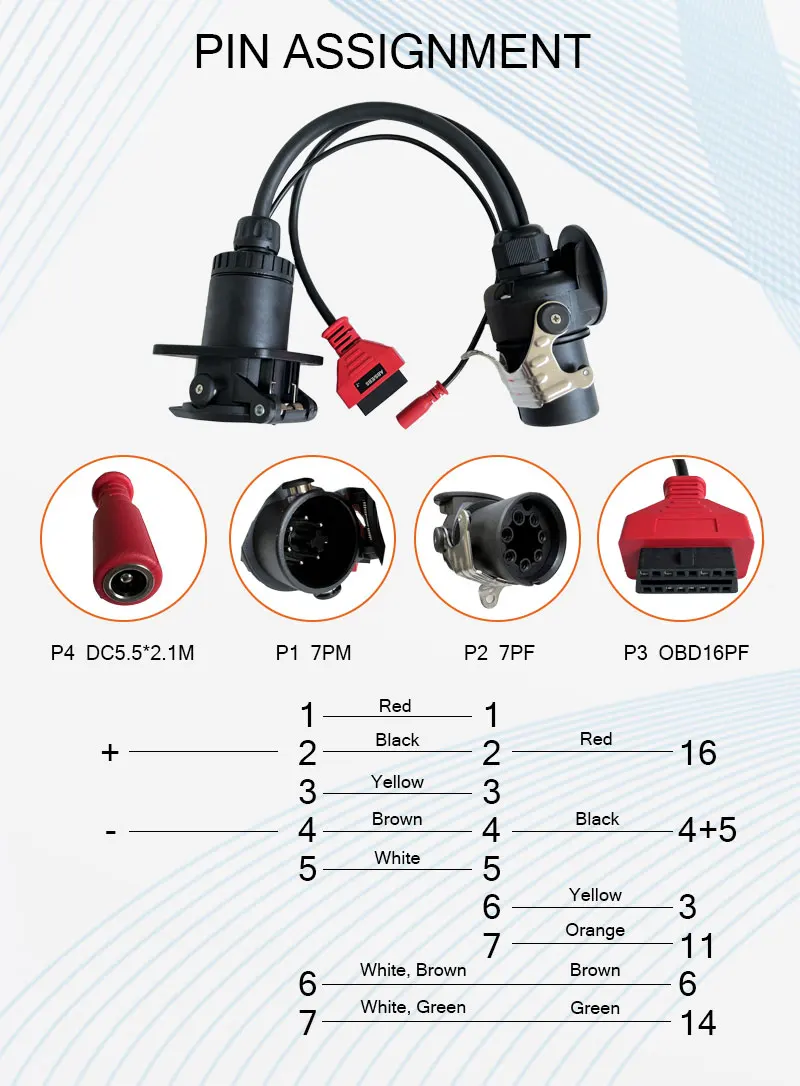 Cable adaptador ISO 7638 vistas del producto