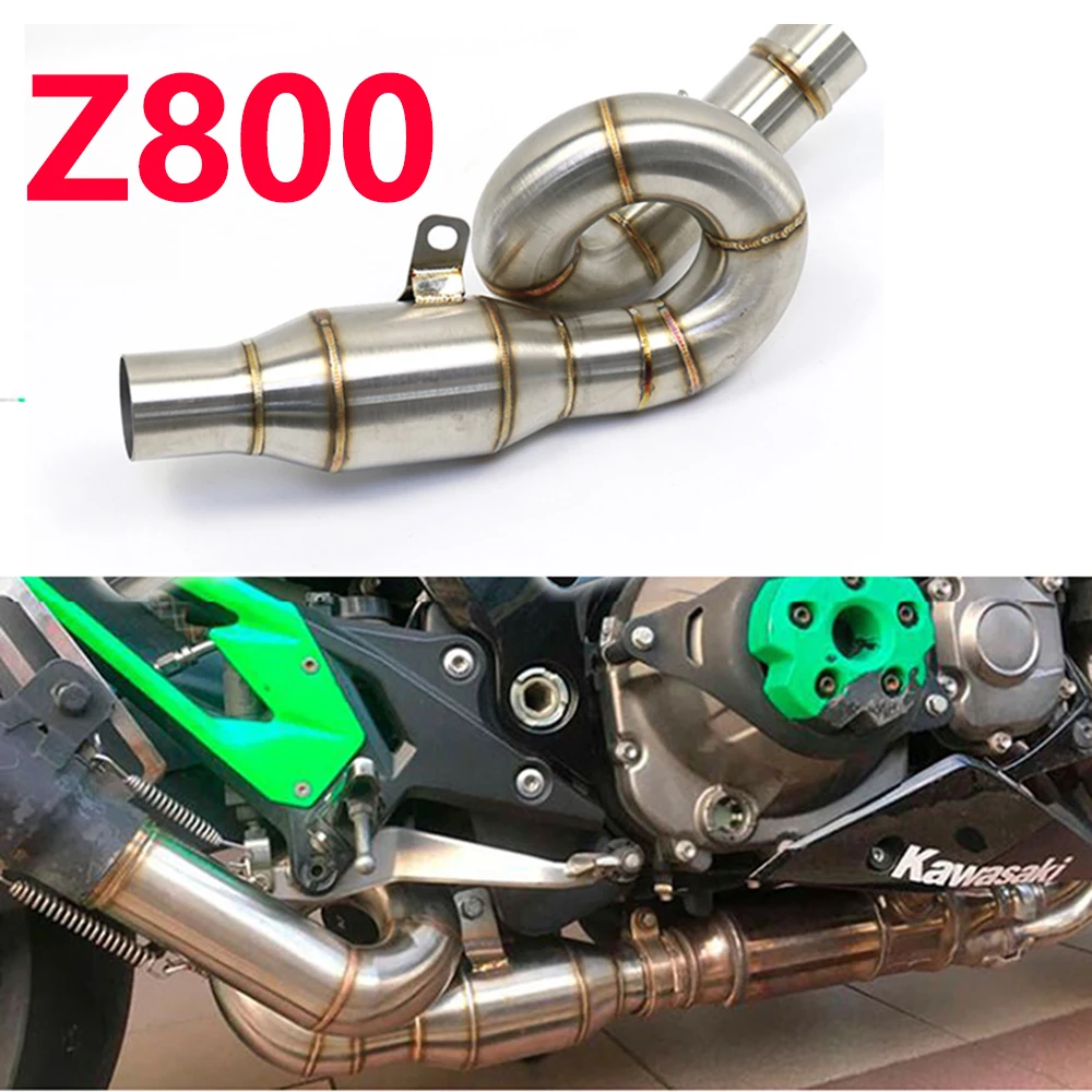 Tubo medio de escape Kawasaki Z800 - vista lateral