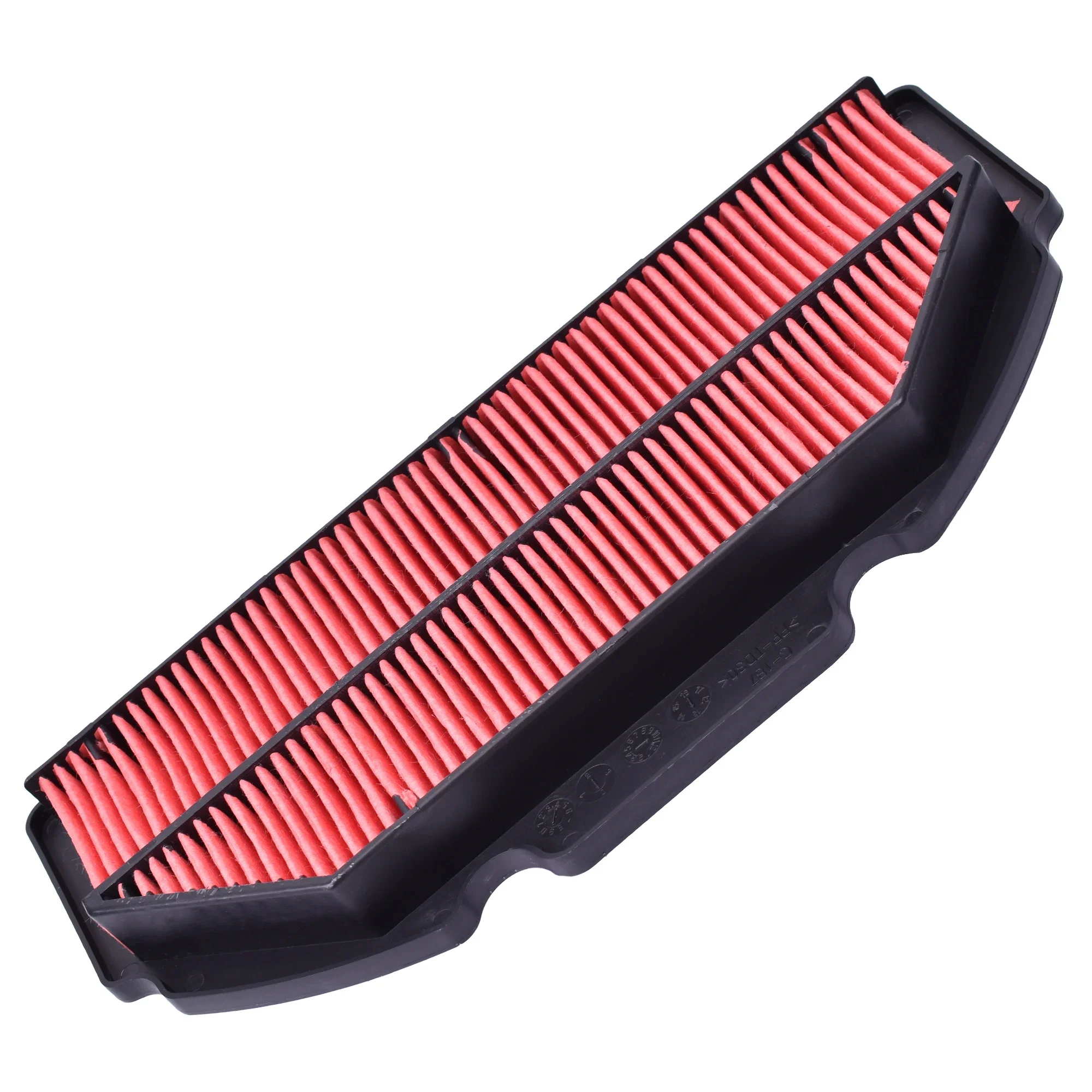 Detalle del marco de plástico y papel filtrante HV del filtro Suzuki 13780-47H00