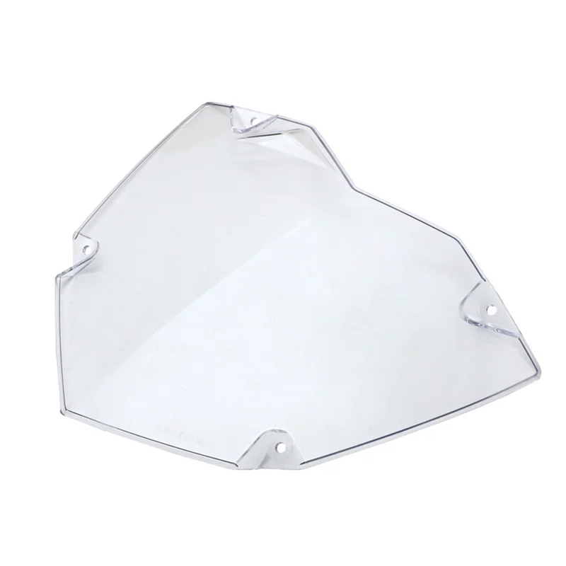 Vista frontal del protector de faro transparente