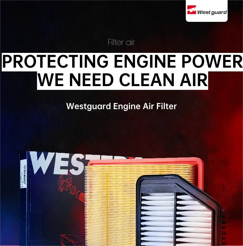Filtro de aire WESTGUARD detalle de material filtrante