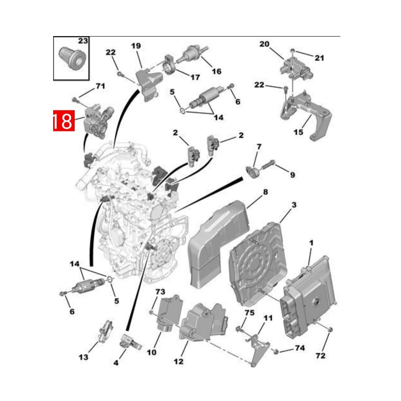 Detalle de la válvula solenoide
