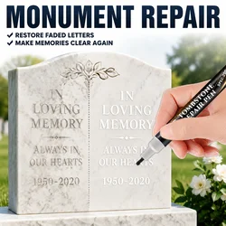 KJM Monument Reparatiepen Waterdicht Verbleekbestendig Grafsteen Letterhersteller Voor Gegraveerde Inscriptie Kleurvulling 20g