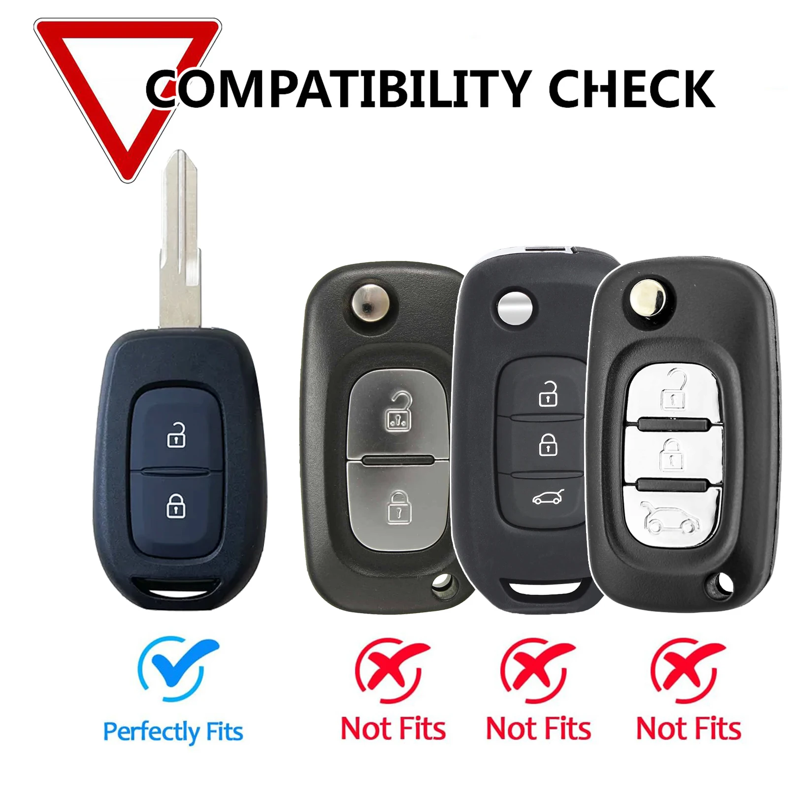 Comparación de la funda puesta sobre diferentes llaves compatibles