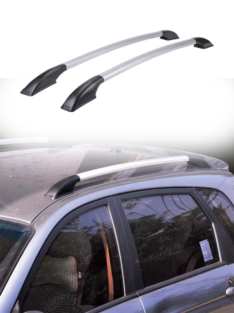 Portaequipajes decorativo de aluminio instalado en el techo del vehículo