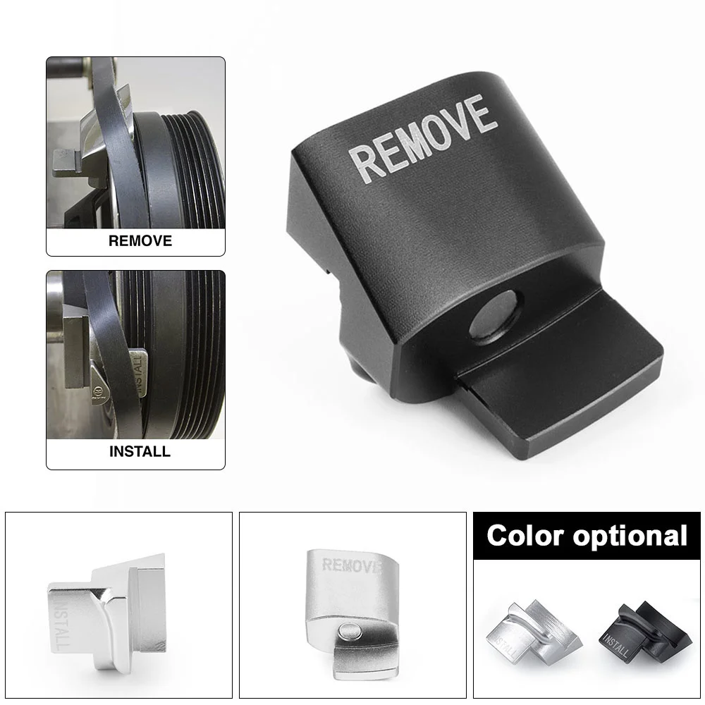 Herramienta metálica para instalar y retirar correas elásticas de automóvil