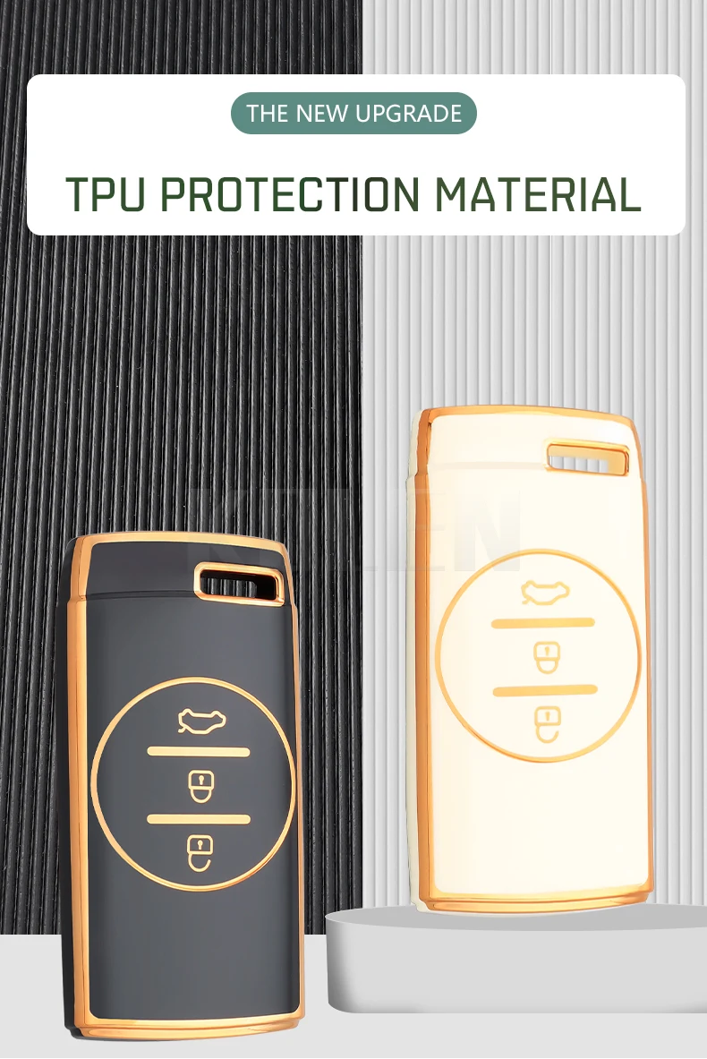 Funda blanca en mano