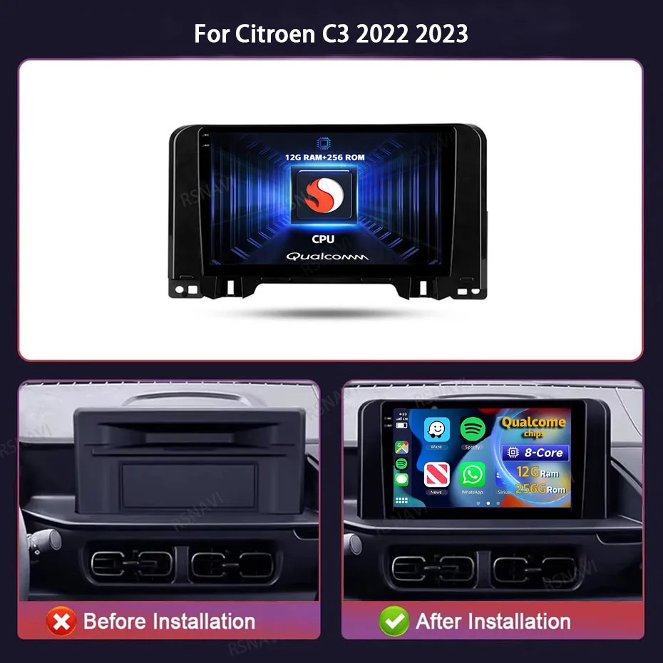 Radio Android 15 para Citroën C3