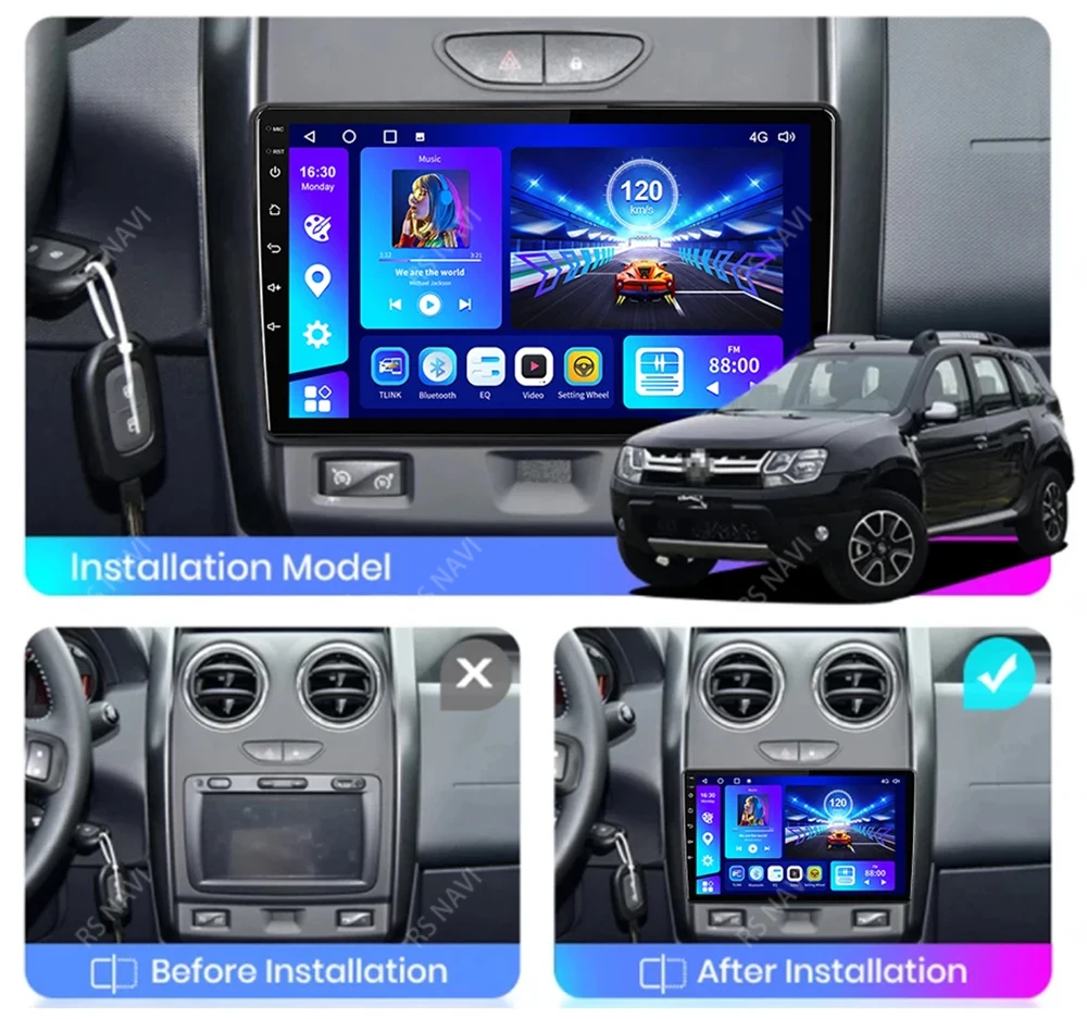 Pantalla 2K Android 15 para Renault Duster