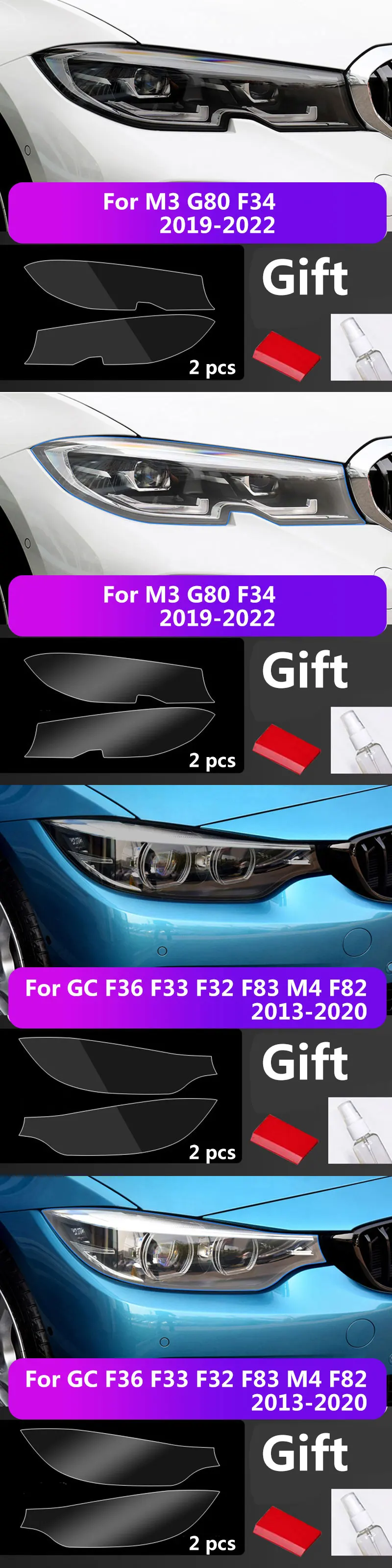 Protección de faros BMW detalle