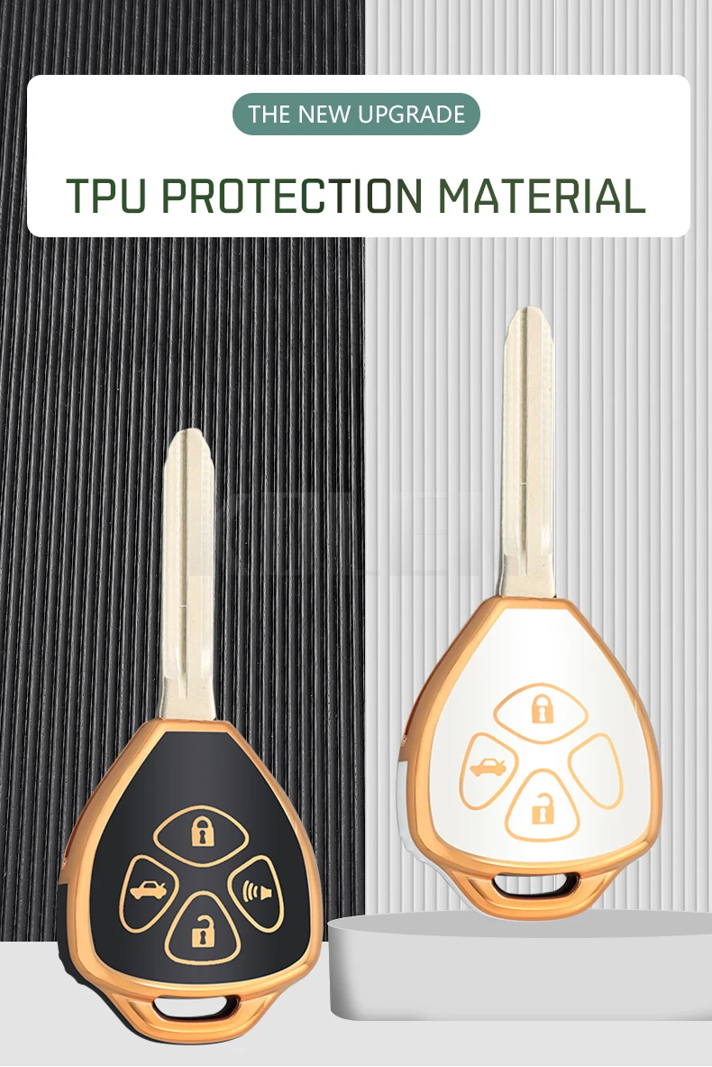 Funda TPU blanca para llave Toyota