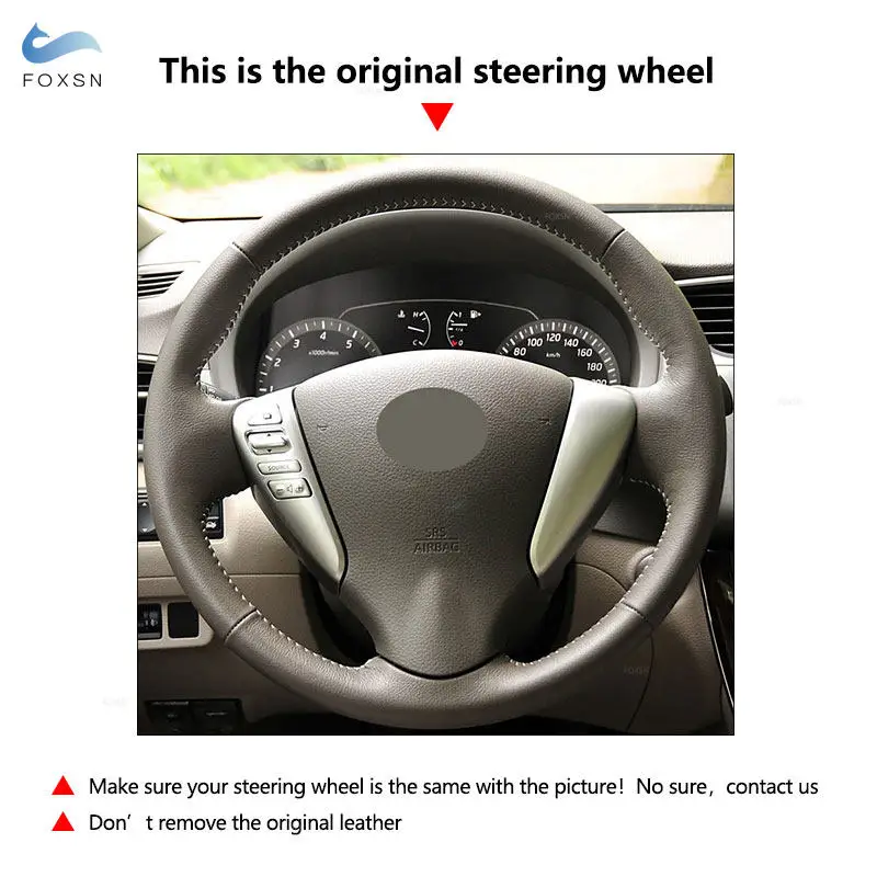 Funda de cuero para volante Nissan