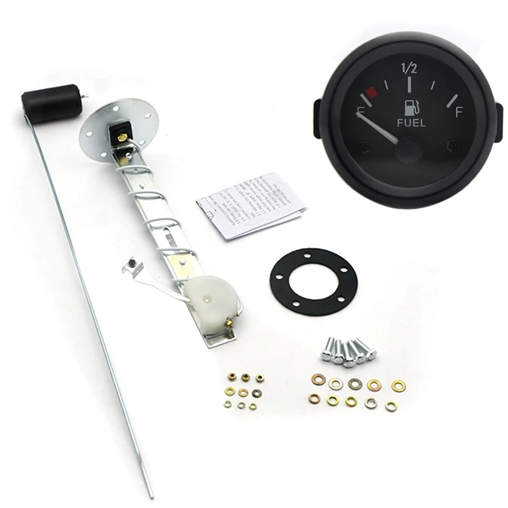 Medidor de nivel de combustible LED blanco 52mm