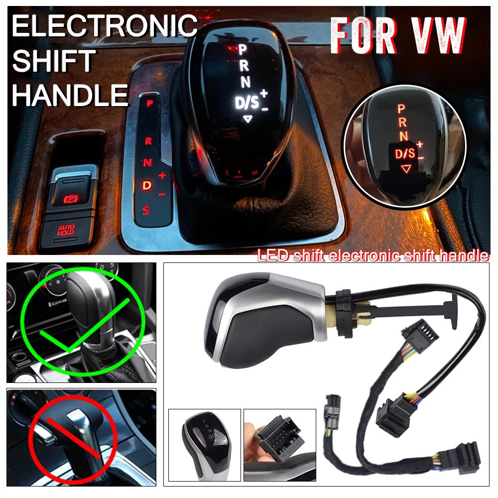 Pomo de palanca de cambios LED para VW Golf 7
