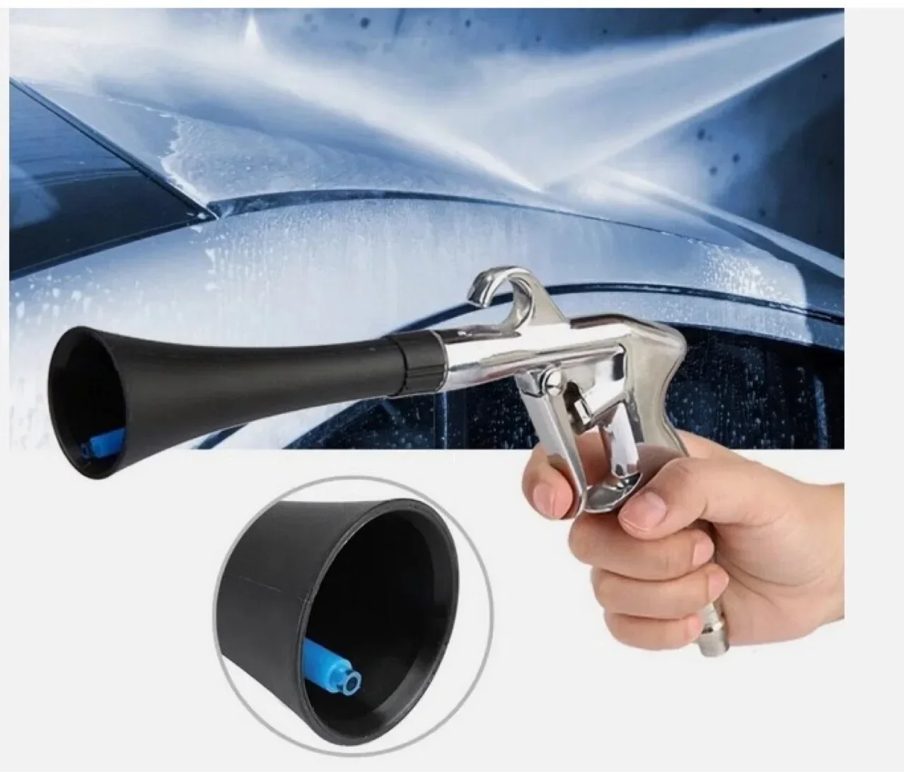 Uso de la pistola Tornador para limpieza de coche