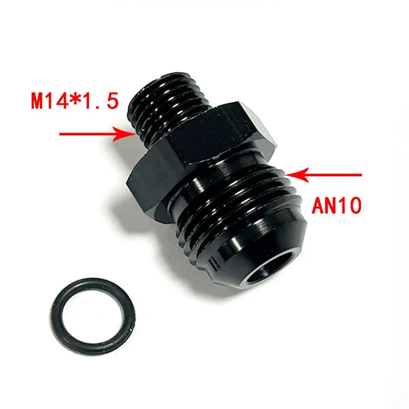 Detalle del acabado negro y rosca del adaptador