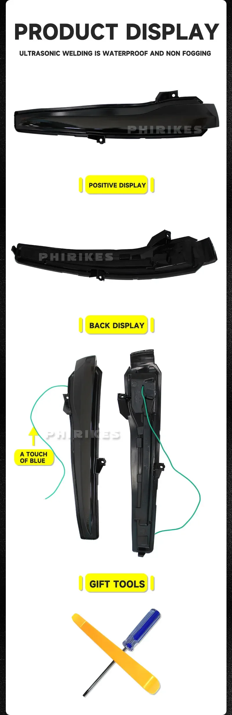 Detalle del patrón de iluminación LED secuencial