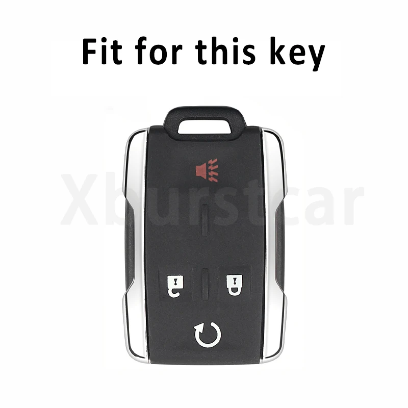 Funda de TPU ajustada a la llave de coche mostrando los cuatro botones accesibles