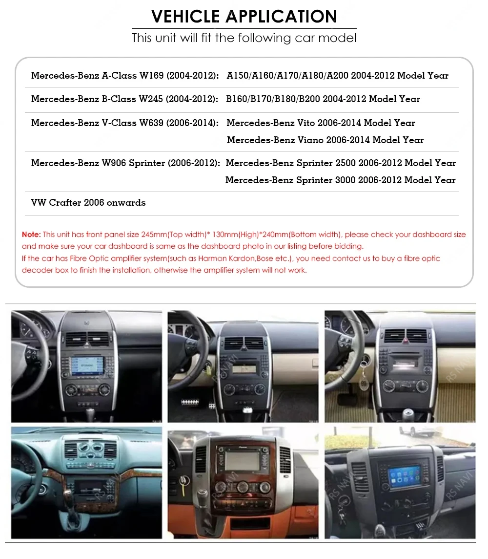 Radio multimedia RSNAVI para Mercedes Benz