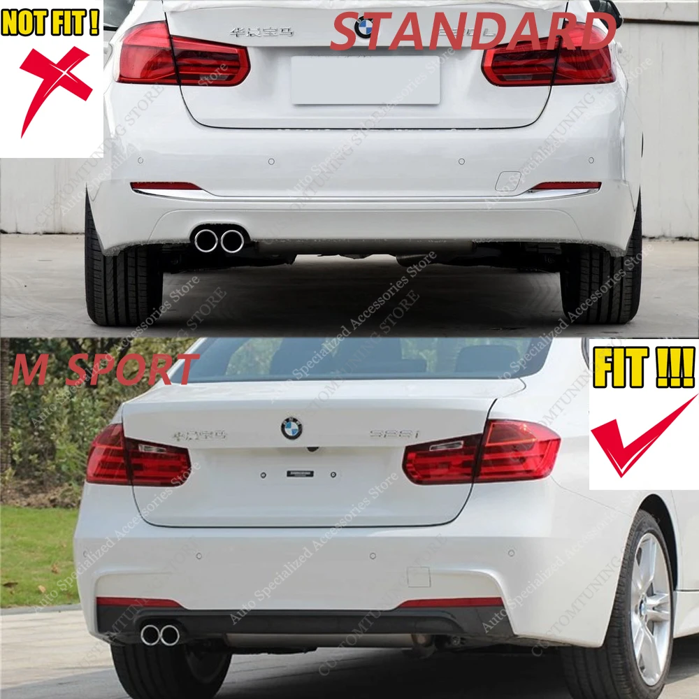 Difusor de parachoques trasero BMW F30 instalado