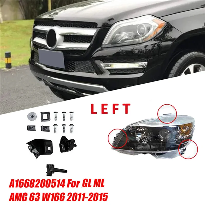 Soporte de faro instalado en vehículo Mercedes