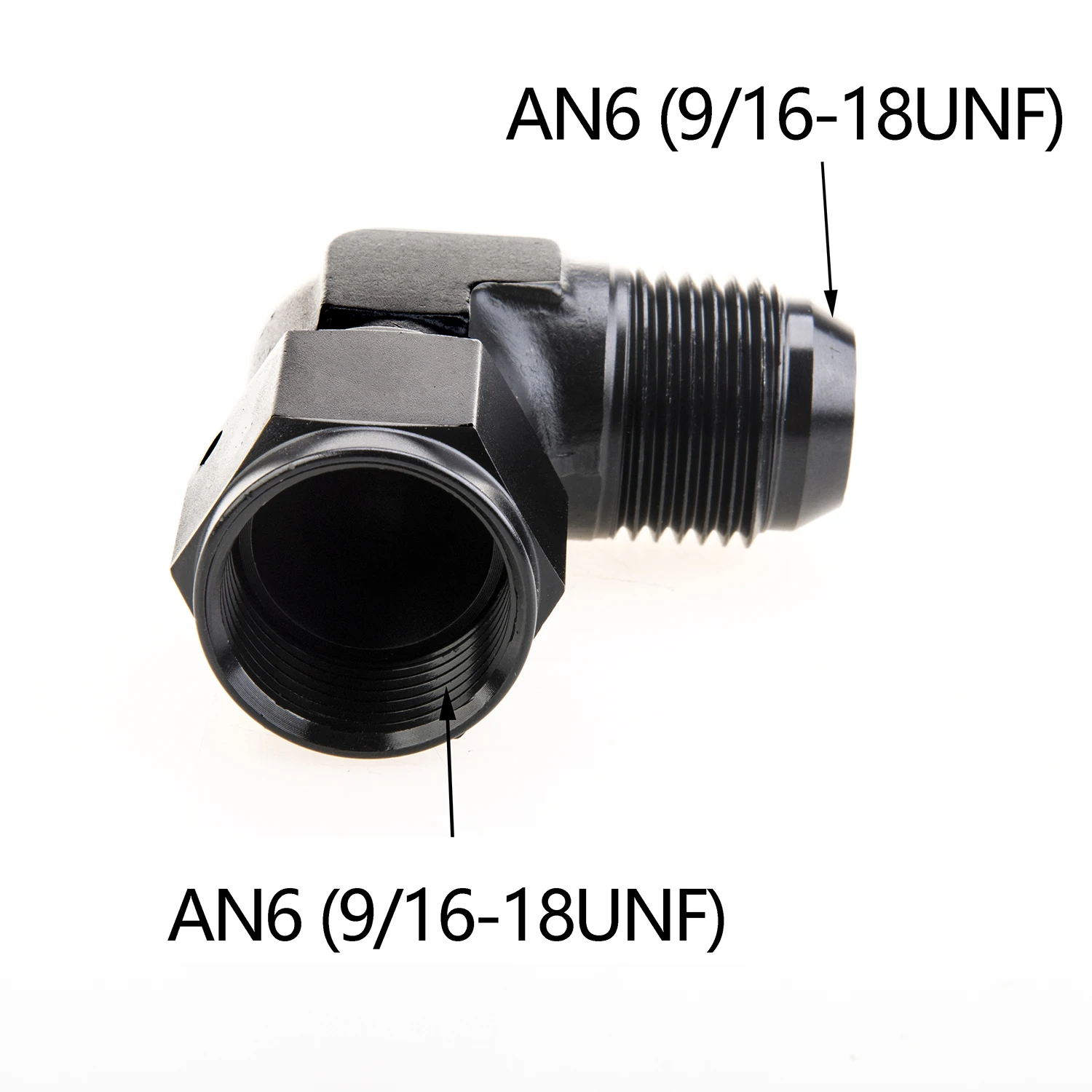 Adaptador RAQR-RACING 6AN visto de frente