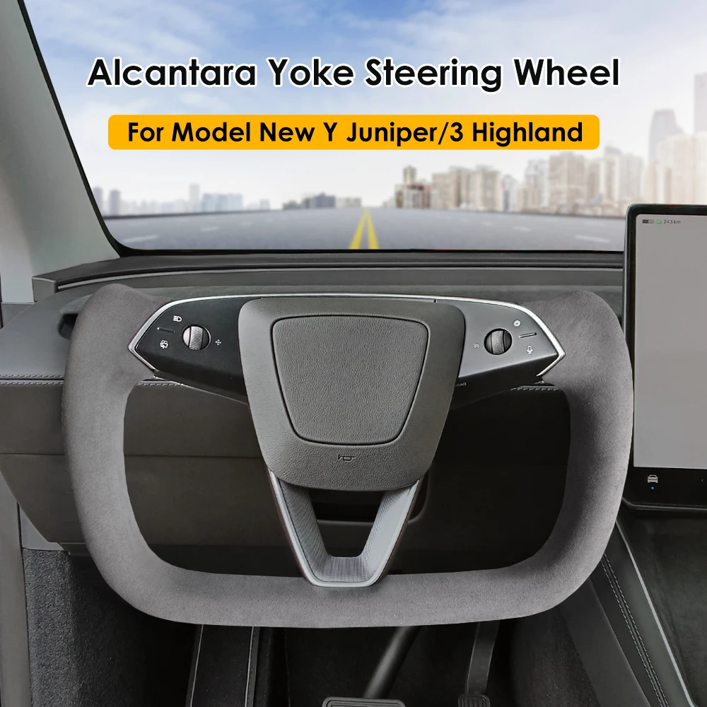 Volante calefacción Vjoycar Tesla Y Juniper / 3 Highland en uso