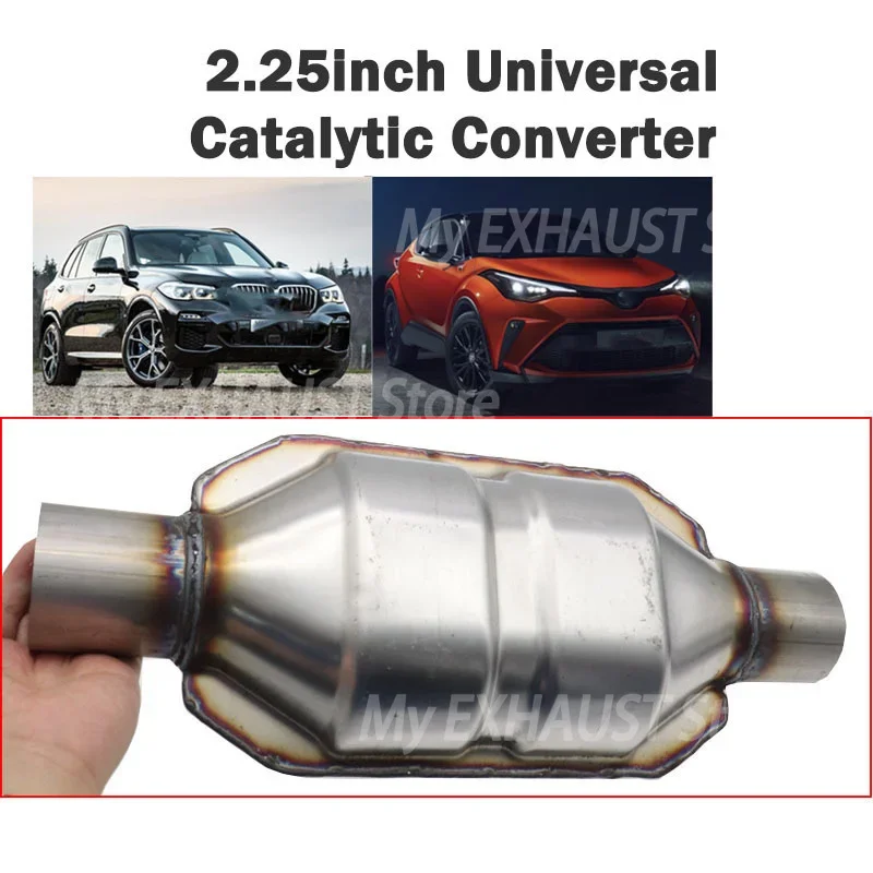 Convertidor catalítico de acero inoxidable vista frontal