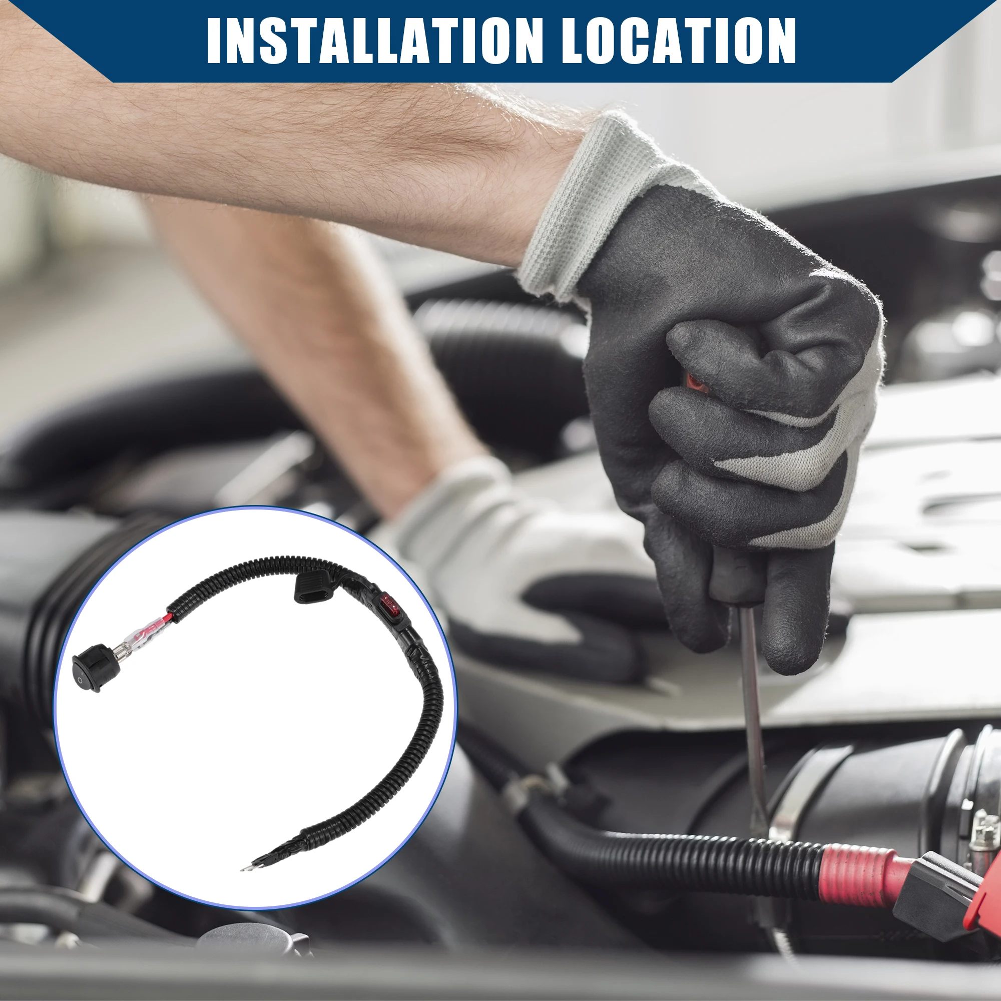 Interruptor de bypass de fusible negro