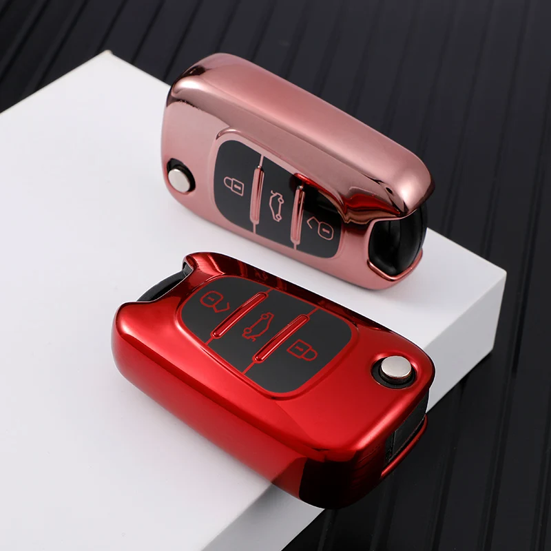 Funda TPU en color rojo para钥匙 de coche